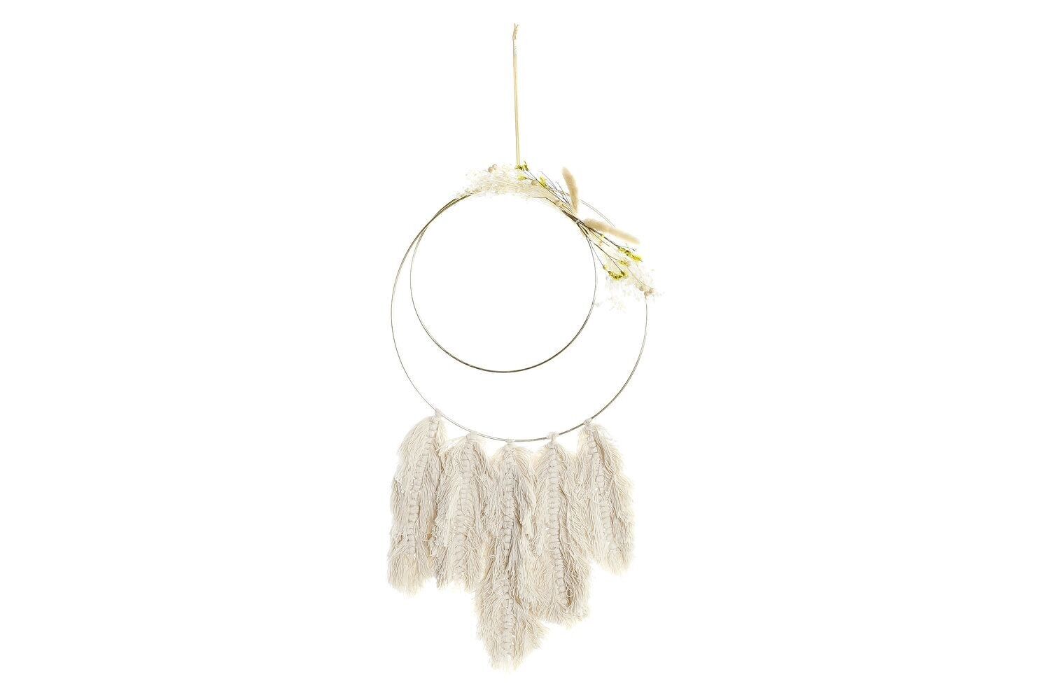 DECORAZIONE DA APPENDERE FIBRA METALLICA 30X2,5X75 BEIGE DP198957