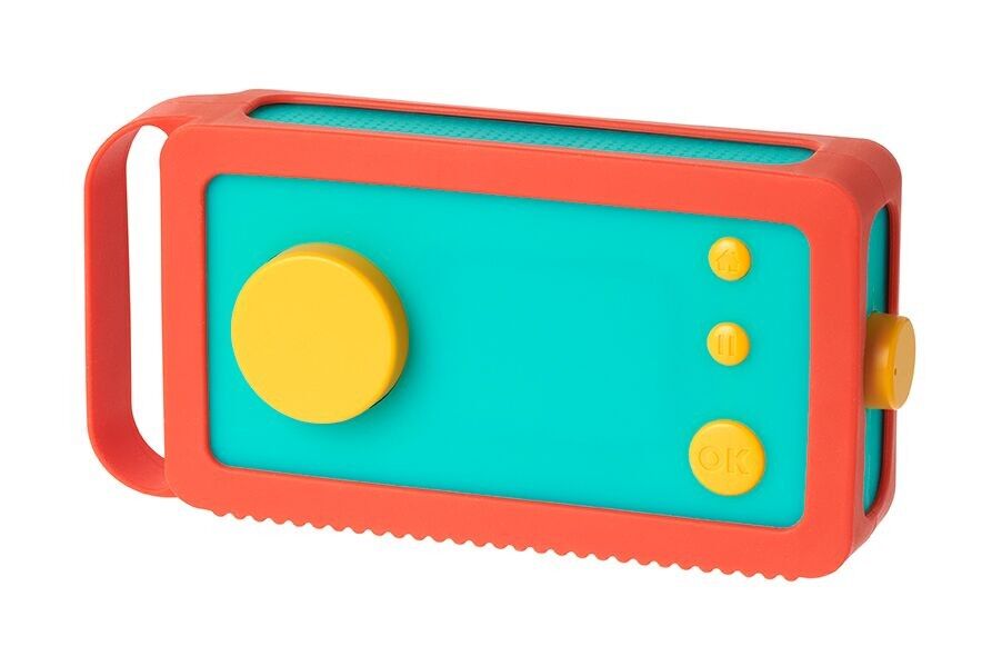 Odile – Schutzhülle aus orangefarbenem Silikon für Ma Fabrique à Histoires