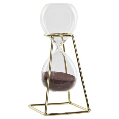 HORLOGE MÉTAL VERRE 8X8X19 DORÉ DH203697