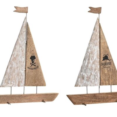 DECORATION MANGO 37.5X10X48 SAILBOAT 2 ASSORTMENTS. DH203868