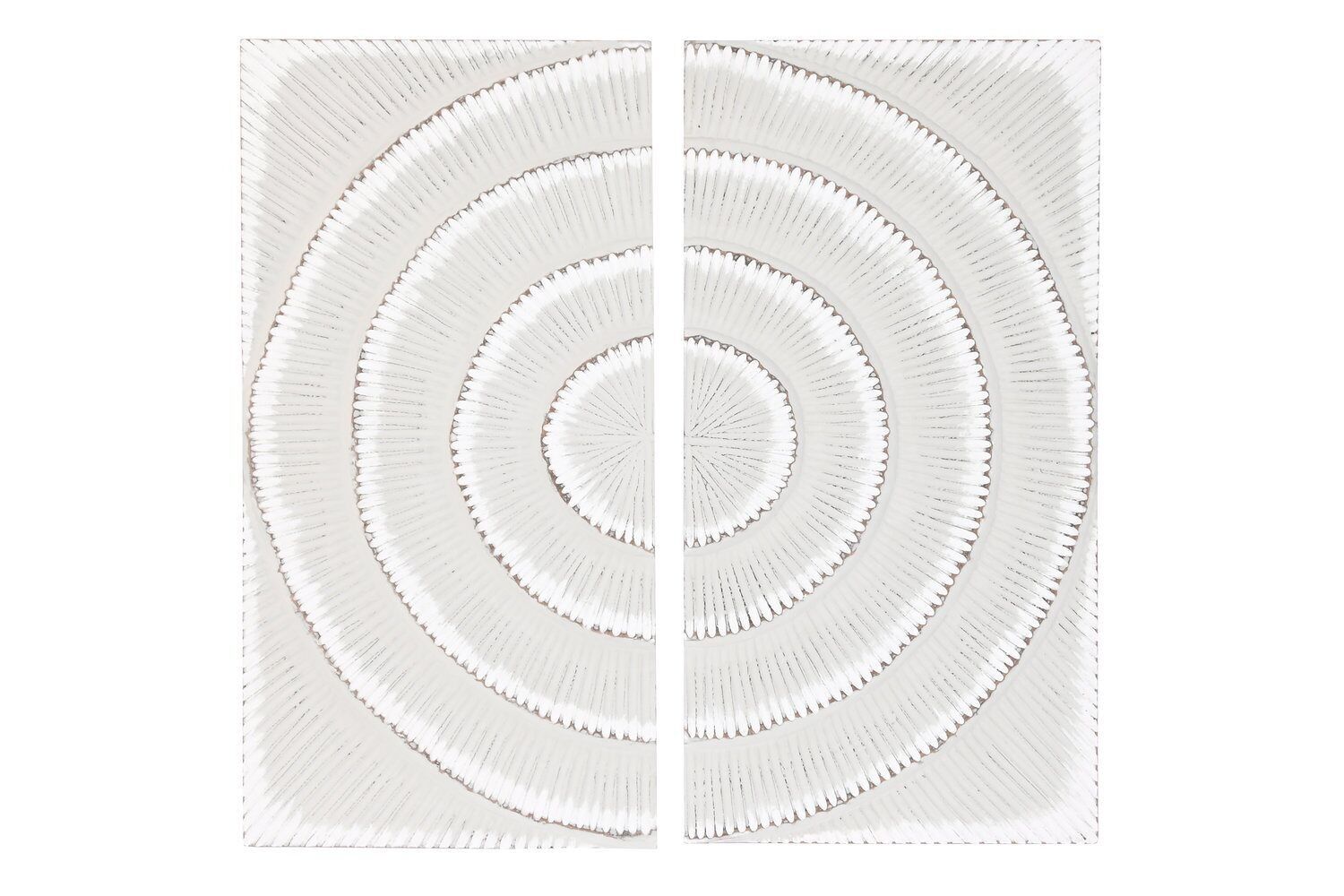 DECORAZIONE PARETE SET 2 MDF 90X3,5X90 CERCHI 3D DP199384