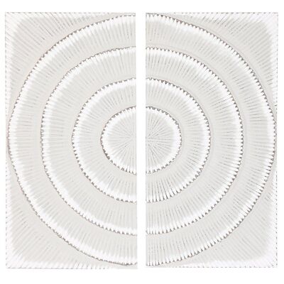 WALL DECORATION SET 2 MDF 90X3,5X90 CIRCLES 3D DP199384