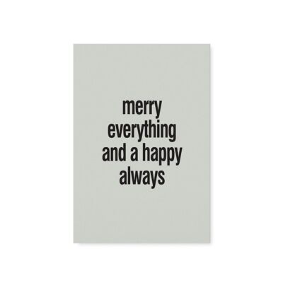 POSTKARTE "MERRY EVERYTHING", Stück