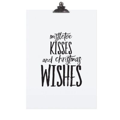 Poster " mistletoe kisses " - dina3