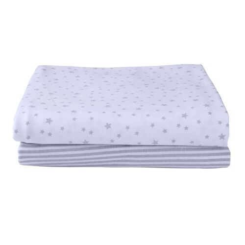Stars & Stripes 2 Pack Fitted Moses Sheets