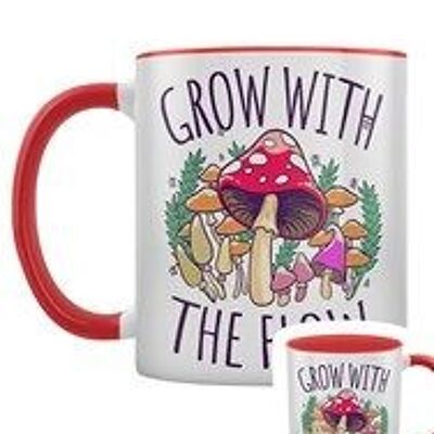Grow With The Flow Tasse intérieure bicolore rouge
