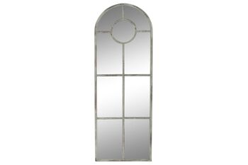 MIROIR METAL 42X2,5X122 VITRE GRIS VIEILLI ES206196 1