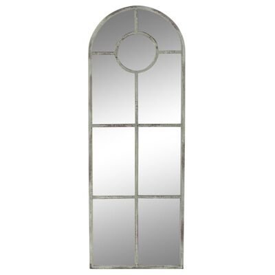 Miroir en métal 42x2,5x122 fenêtre gris vieilli ES206196