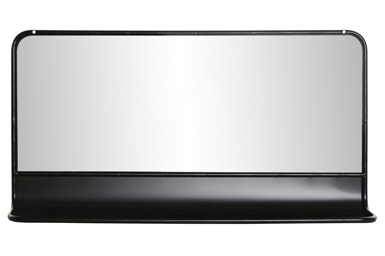 Specchio in metallo 70,5x12x36 mensola nera ES206286