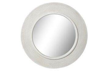 Miroir Mdf Verre 115x6x115 Argent Blanc ES184885 1