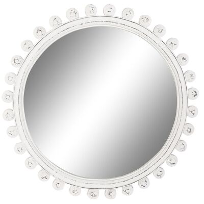 Mirror Handle Mirror 90X4X90 Decape White ES208473