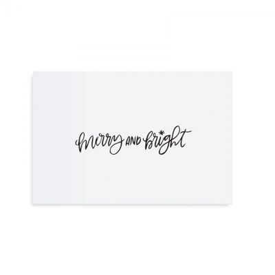 POSTKARTE "MERRY AND BRIGHT", Stück