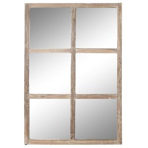 MIROIR EN BOIS DE TECK RECYCLÉ 80X4X120 FENÊTRE ES208879