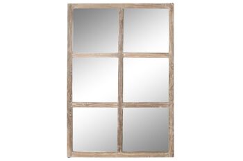 MIROIR EN BOIS DE TECK RECYCLÉ 80X4X120 FENÊTRE ES208879 1