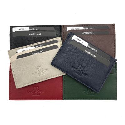 Genuine leather Card Holder, Brand EC COVERI, art. EC23760-48