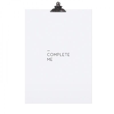Poster "complete me" - dina3