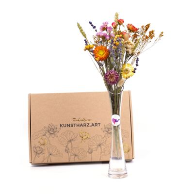 Bouquet di fiori secchi in confezione regalo