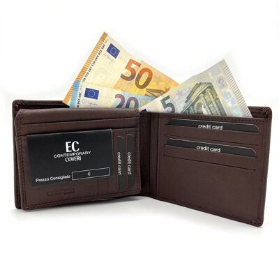 Genuine leather wallet, Brand EC COVERI, art. EC23760-41