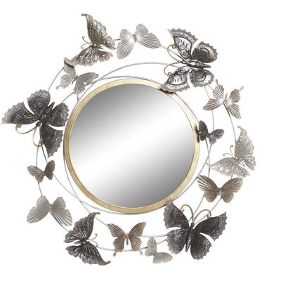 Specchio Specchio in metallo 75X6.5X73 Farfalle Malva ES193483