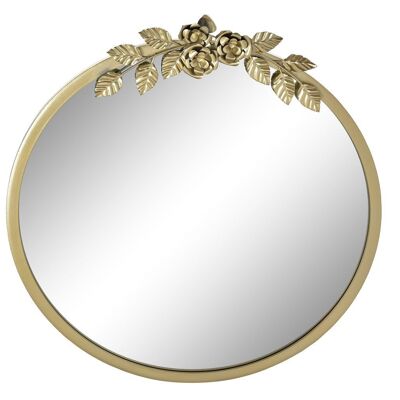 Specchio in metallo 60X4X66 Fiori Dorati ES195907