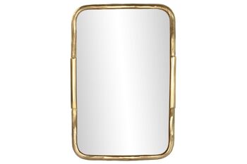 MIROIR VERRE ALUMINIUM 63,5X3X92,5 DORÉ ES205942 1