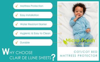 Protège-matelas matelassé pour lit de bébé Micro-Fresh® - 140 x 70 cm 3