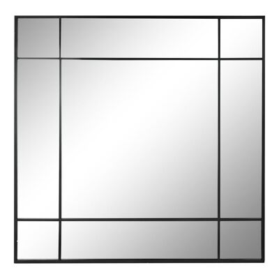 IRON GLASS MIRROR 90X3X90 BLACK ES198828