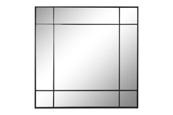 MIROIR VERRE FER 90X3X90 NOIR ES198828 1