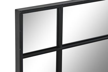 MIROIR VERRE FER 90X3X90 NOIR ES198828 2