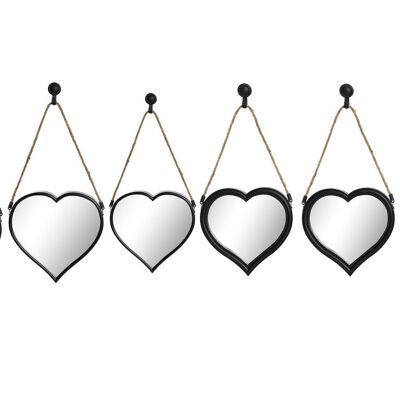 MIRROR SET 3 PP MIRROR 27X3X27 HEART 2 ASSORTED. ES198914