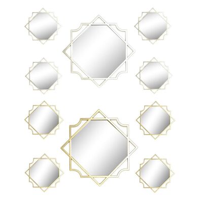 Miroir Set 5 Pp Miroir 50X2X50 Géométrique 2 Assortiment. ES198918