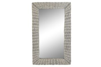 MIROIR WICKER MIROIR 87X4X147 TRESSÉ GRIS ES198926 1