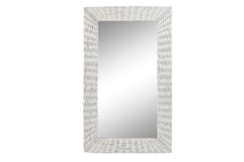 MIROIR VERRE OSIER 87X4X147 BLANC TRESSÉ ES198930 1