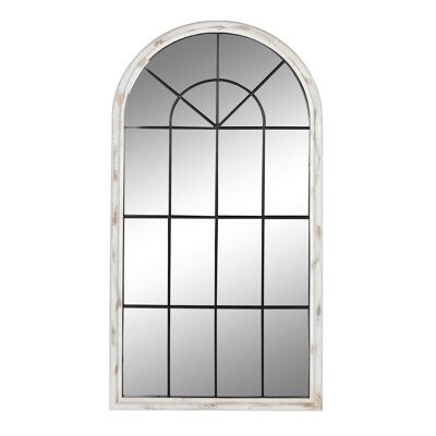 Spiegel Holz Metall 87X4,5X169 Gealtert Fenster ES199209