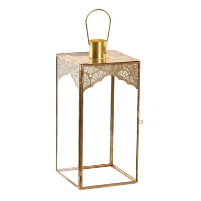 Farola Cristal Metal 11X11X23 Dorado FA203299