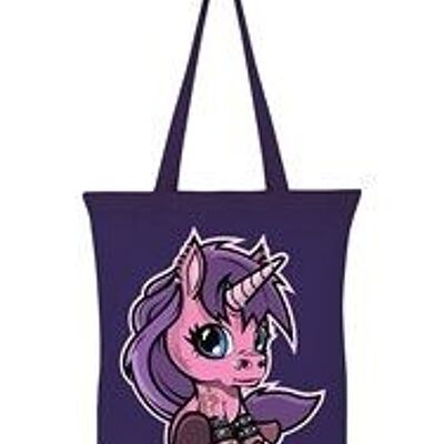 Fearless The Baby Unicorn Purple Tote Bag