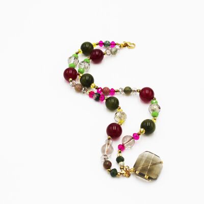 pulsera de mujer en cristales swarowski y piedras naturales hecha a mano en italia