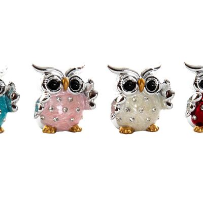 ACRYLIC RESIN FIGURE 4,5X4X4,5 OWL 4 ASSORTMENTS. FD153469