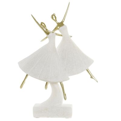 Figura Resina 24X9X35 Bailarinas Cuarzo Blanco FD181258