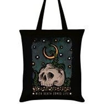 Natural World With Death Comes Life Black Tote Bag