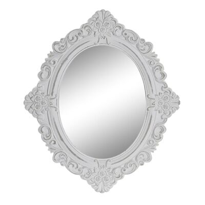 MIROIR MDF VERRE 50X3X59 BLANC USÉ ES203210