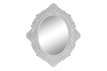 MIROIR MDF VERRE 50X3X59 BLANC USÉ ES203210 1