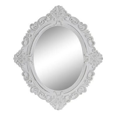 Mirror Mdf Glass 50X3X59 Worn White ES203210