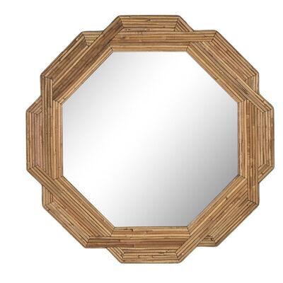 MIROIR ROTIN 80X2X80 MARRON NATUREL ES203072