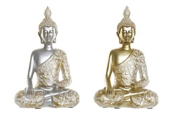 FIGURINE EN RÉSINE 18X11X28 BOUDDHA 2 ASSORTIMENTS. FD190689 1