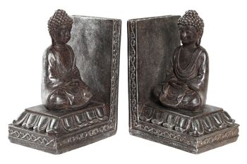 SERRE-LIVRES SET 2 RÉSINE 11,8X8,7X15,5 BOUDDHA FD190733 3