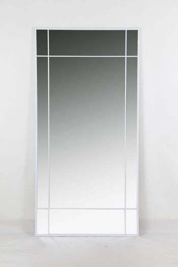 MIROIR VERRE FER 90X2X180 BLANC ES204887