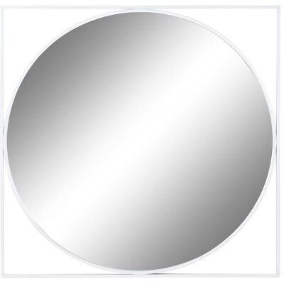 Miroir en verre de fer 85,5x3x85,5 blanc ES204888
