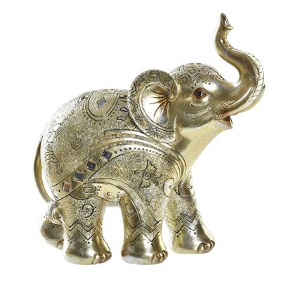 FIGURINE RÉSINE 24X10X24 ÉLÉPHANT DORÉ FD195817