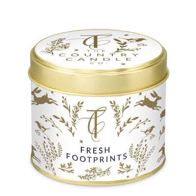 ENCHANTED WOODLAND - Bougie en étain avec empreinte de pas fraîche